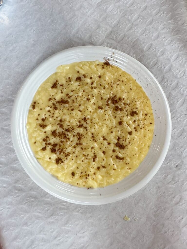 Arroz dolce, or rice pudding