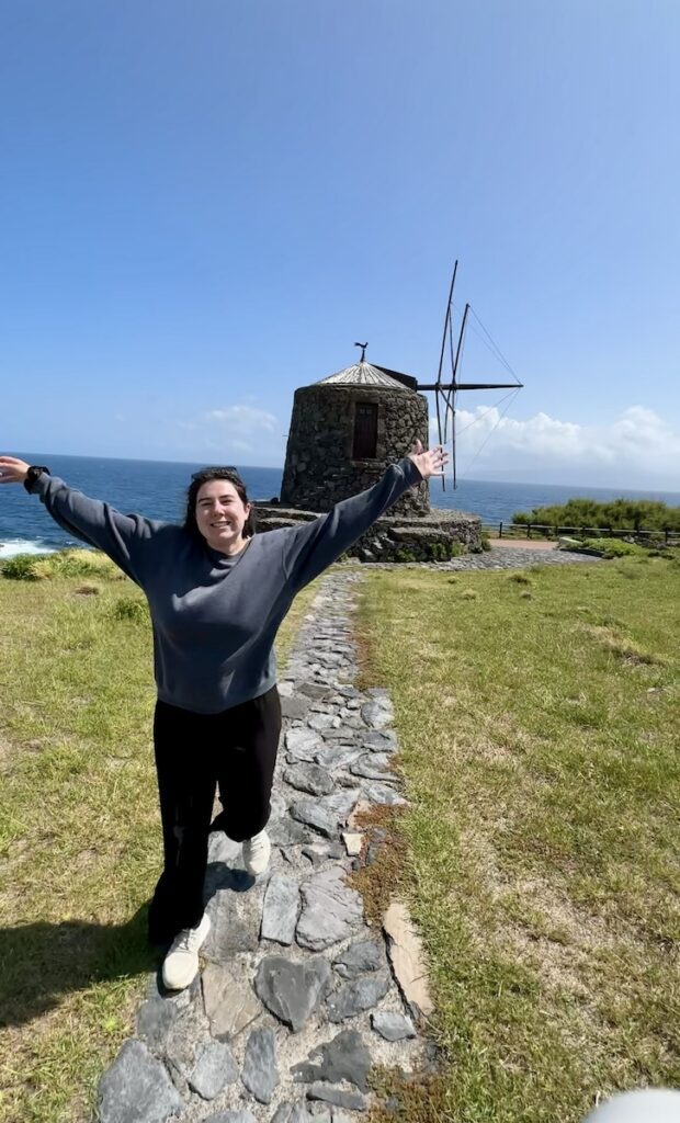 Windmill in Vila de Corvo in Corvo, Azores