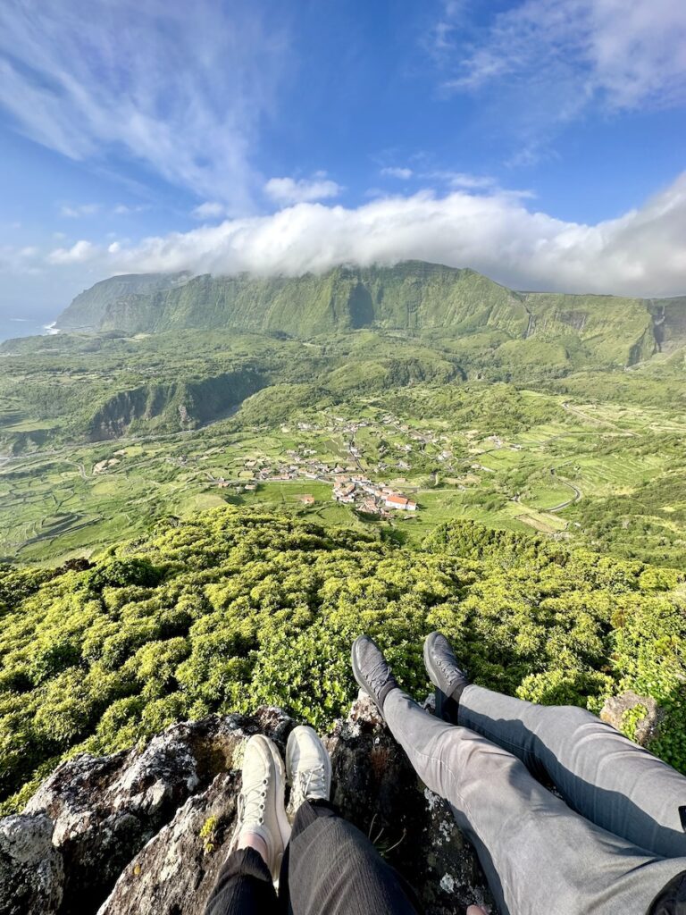 The view from Miradouro do Portal in Flores, Azores