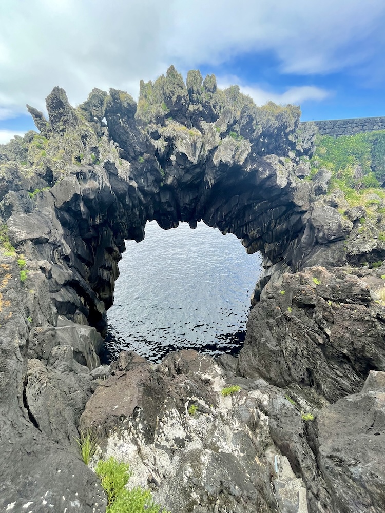 Arco Natural de Velas (a natural rock formation by the ocean) in Velas, São Jorge, Azores